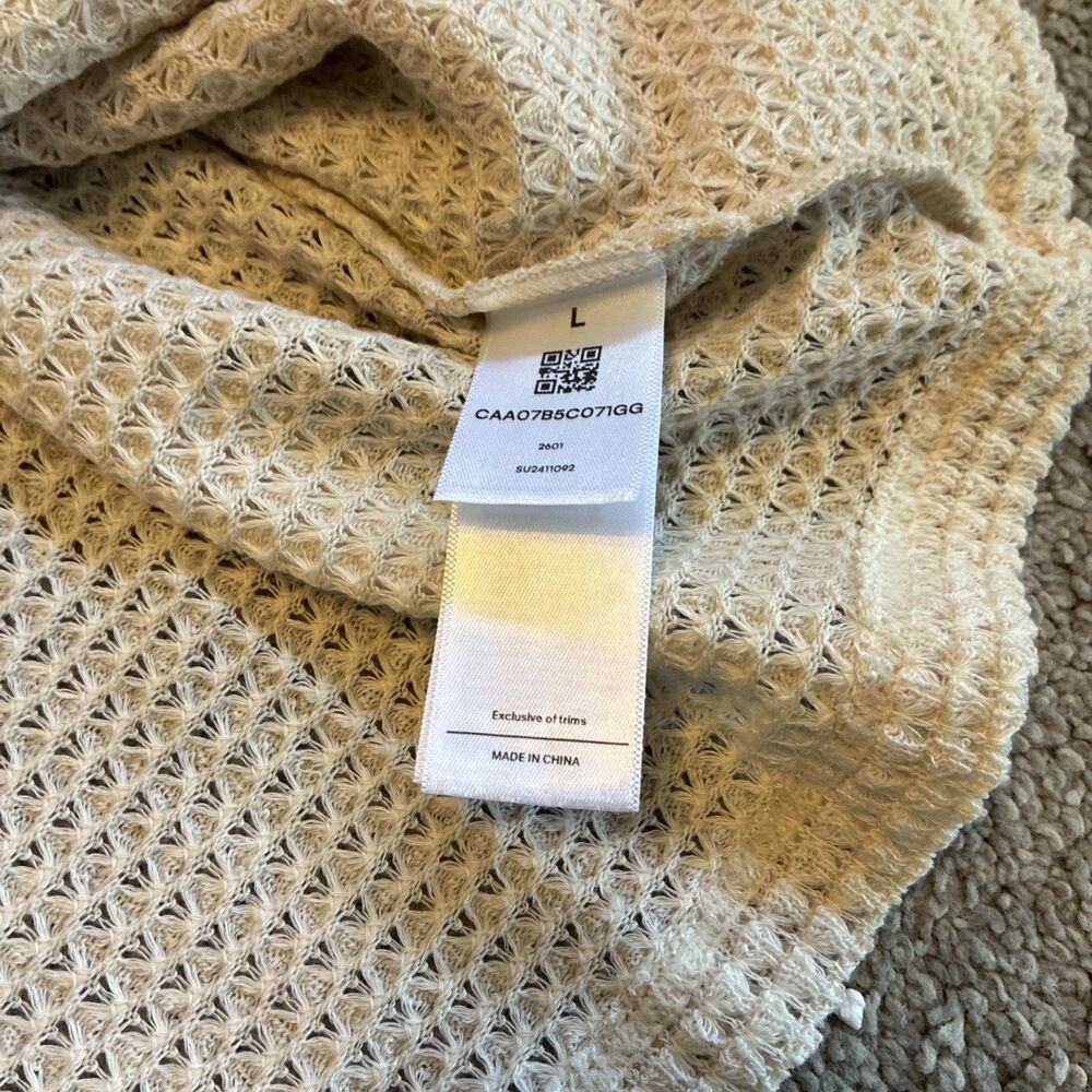 New Cupshe Dreamy Tides Beige Cover-Up Mini Dress Size Large - Picture 6 of 11
